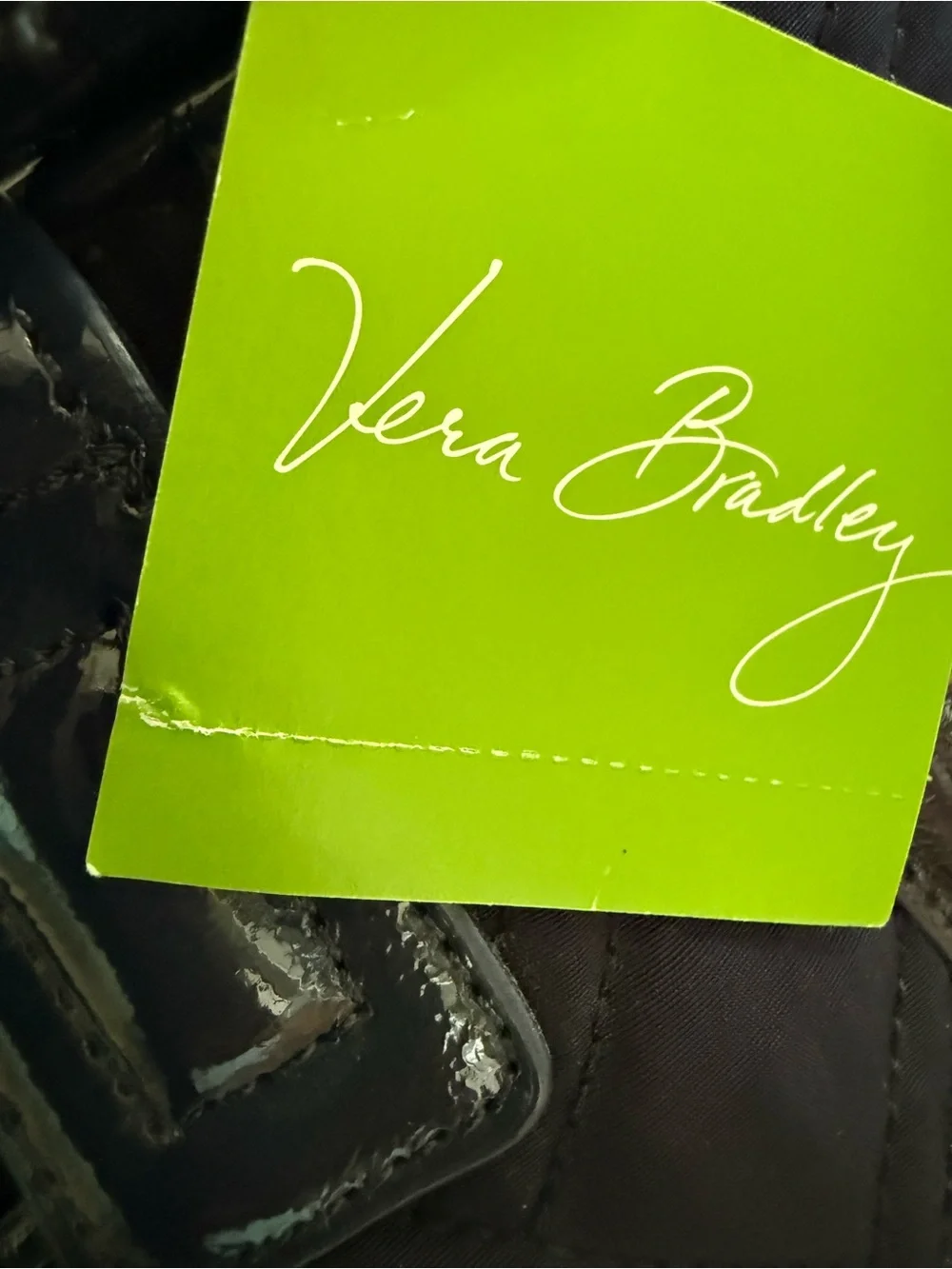 Vera Bradley Retired Trimmed Trapeze Satchel Classic Navy NWT